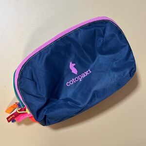 Puma Blue Cosmetic Bag with Pink Accents